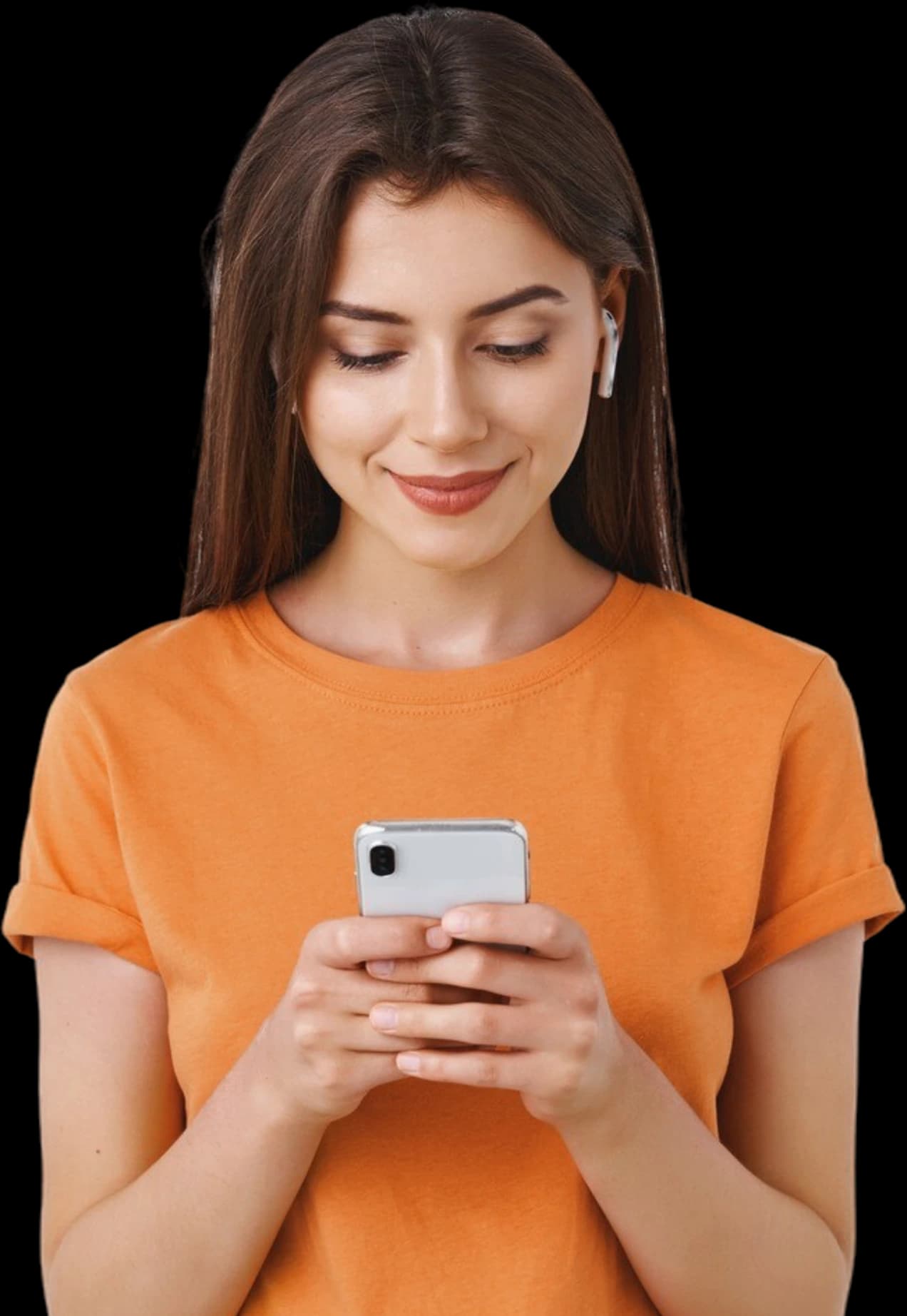 Smiling professional working on laptop