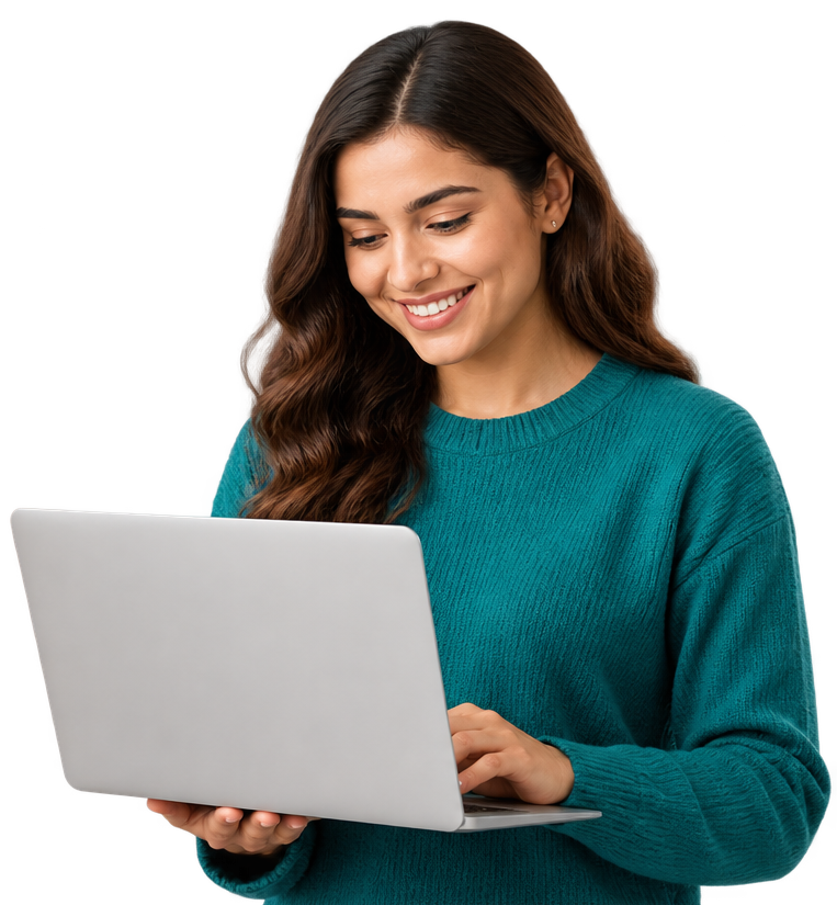 Professional working on a laptop